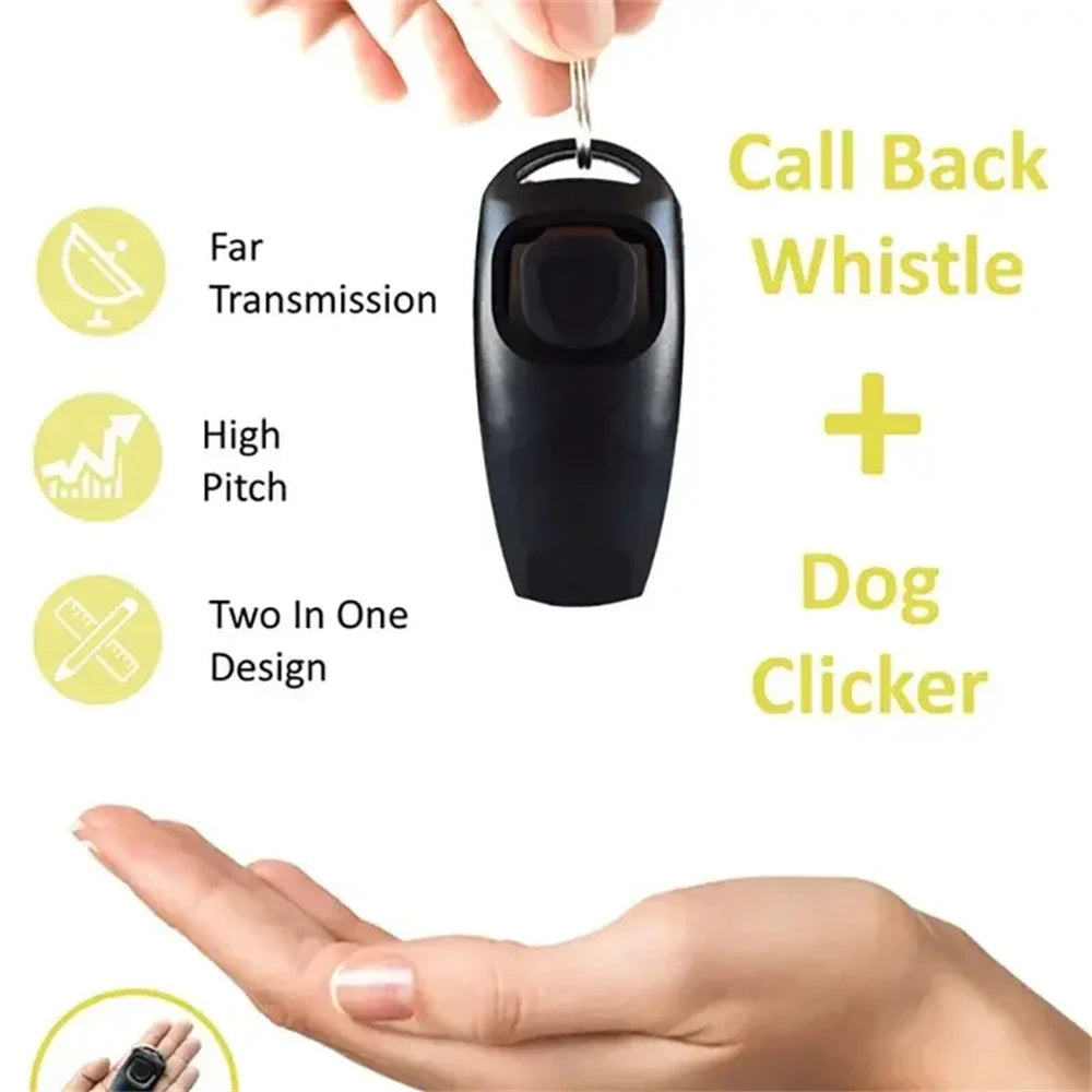 Pet Dog Training Clicker Pet Dog Whistle Key Ring and Wrist Strap Dog Trainings Behavior Pet Supplies for Obedience Commands