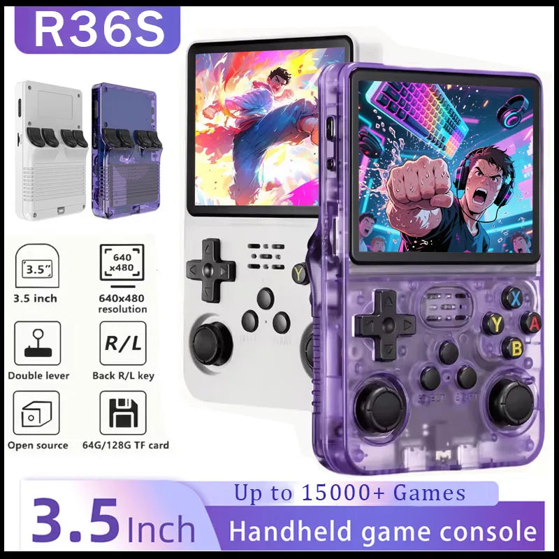 Open Source AISLPC R36S Video Game Console Linux System 3.5 Inch IPS Screen Retro Handheld Portable Pocket Video Player Boy Gift