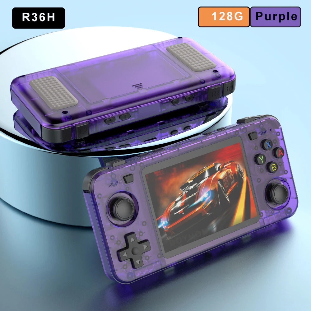 R36H Retro Handheld Video Game Console Linux System 3.5 Inch IPS Screen Portable Pocket Video Player R36S 64G 128G Game Boy Gift
