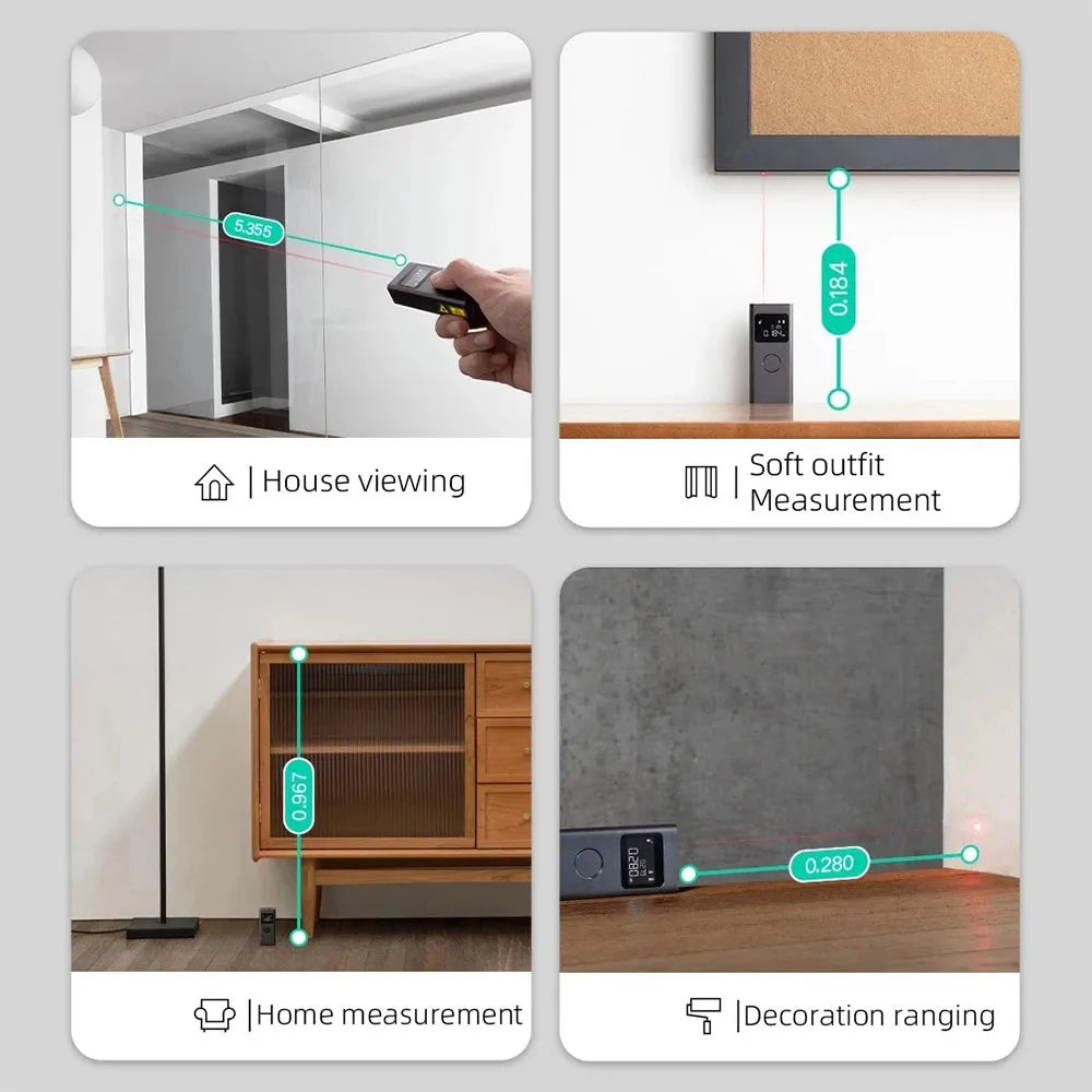 Mijia Smart Laser Rangefinder Real Time Distance Meter LCD Display Laser Range Finder Tape Measure Work with Mijia APP