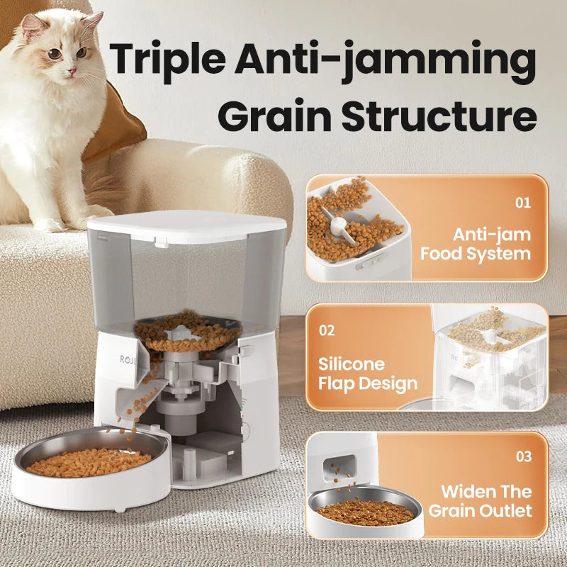 Dog Feeder Automatic Smart Pet Food Dispenser for Pets Dog Kibble Dispenser with WIFI Remote Control Dog Feeding Supplies