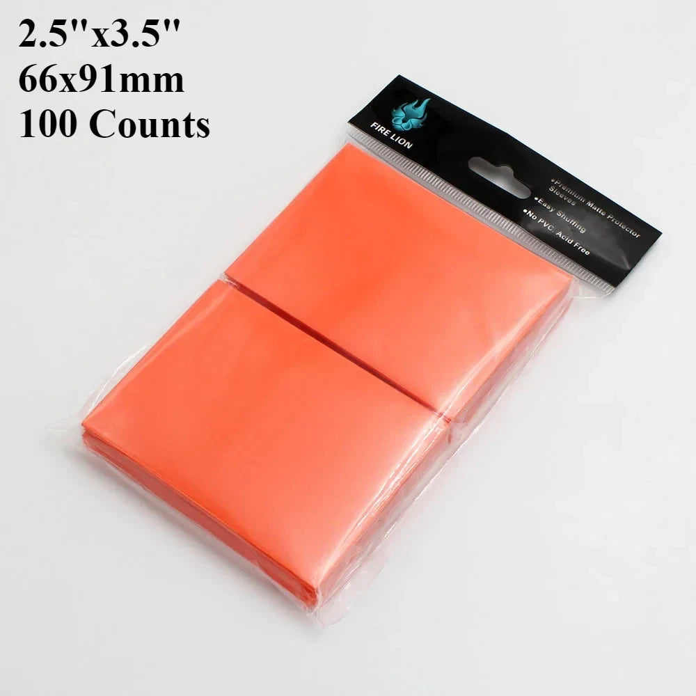 100 PCS 66X91Mm Matte Colorful Standard Size Card Sleeves TCG Trading Cards Protector Tarot Shield Board Games Magical Cover PKM