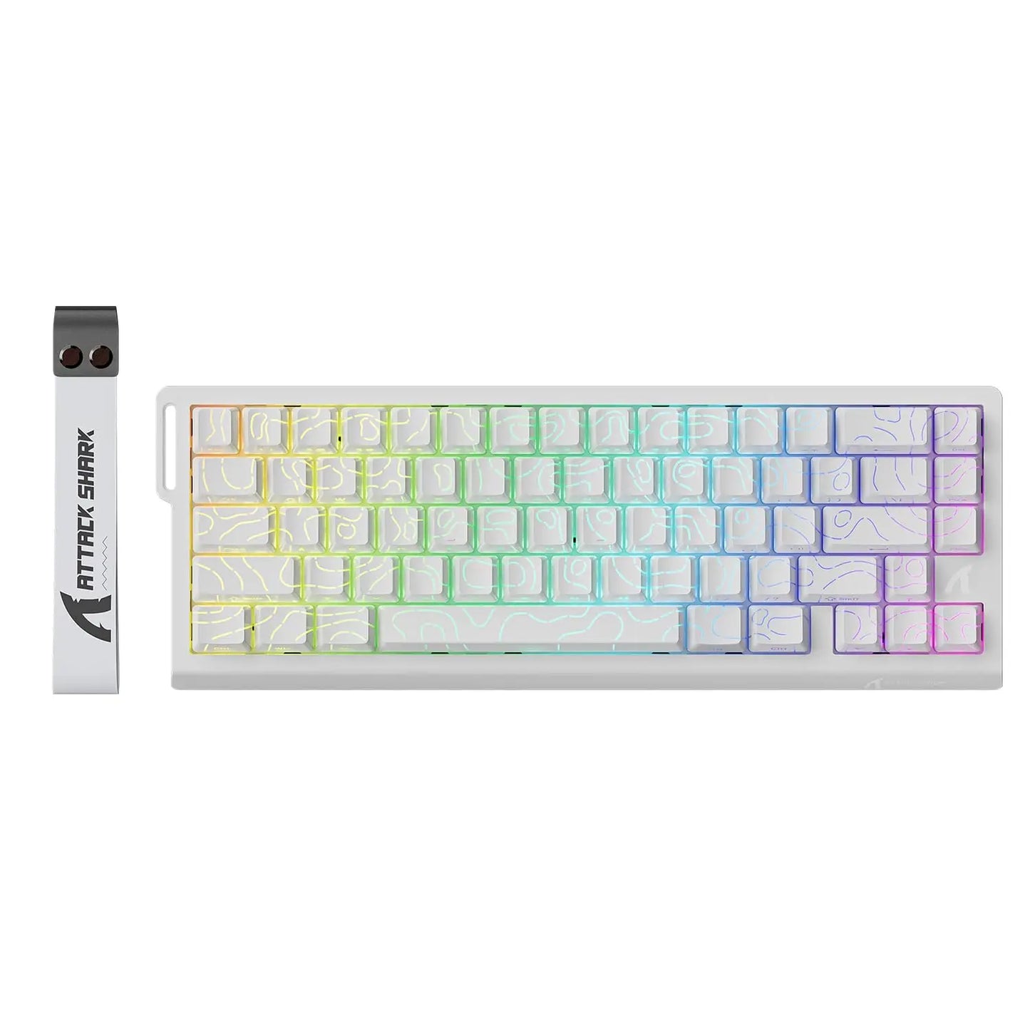 ATTACK SHARK X68 HE Rapid Trigger Mechanical Gaming Keyboard 60% Wired with Adjustable Actuation,Hall Effect Magnetic Switch,8Kh