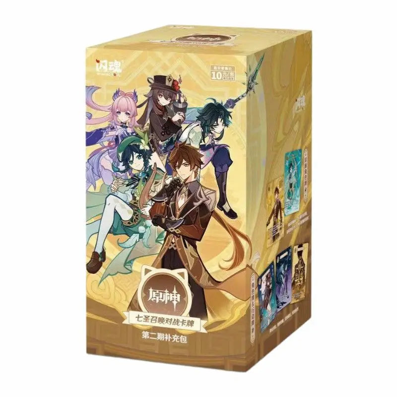 Original Genshin Impact Card Genius Invokation TCG Battle Card Hu Tao Raiden Shogun Anime Character Collection Card Kid Toy Gift