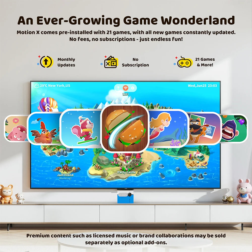 Motion X Gaming Console with 20+Games for Kids & Families,Monthly Updat,Plug & Play Indoor Motion-Controlled Game System