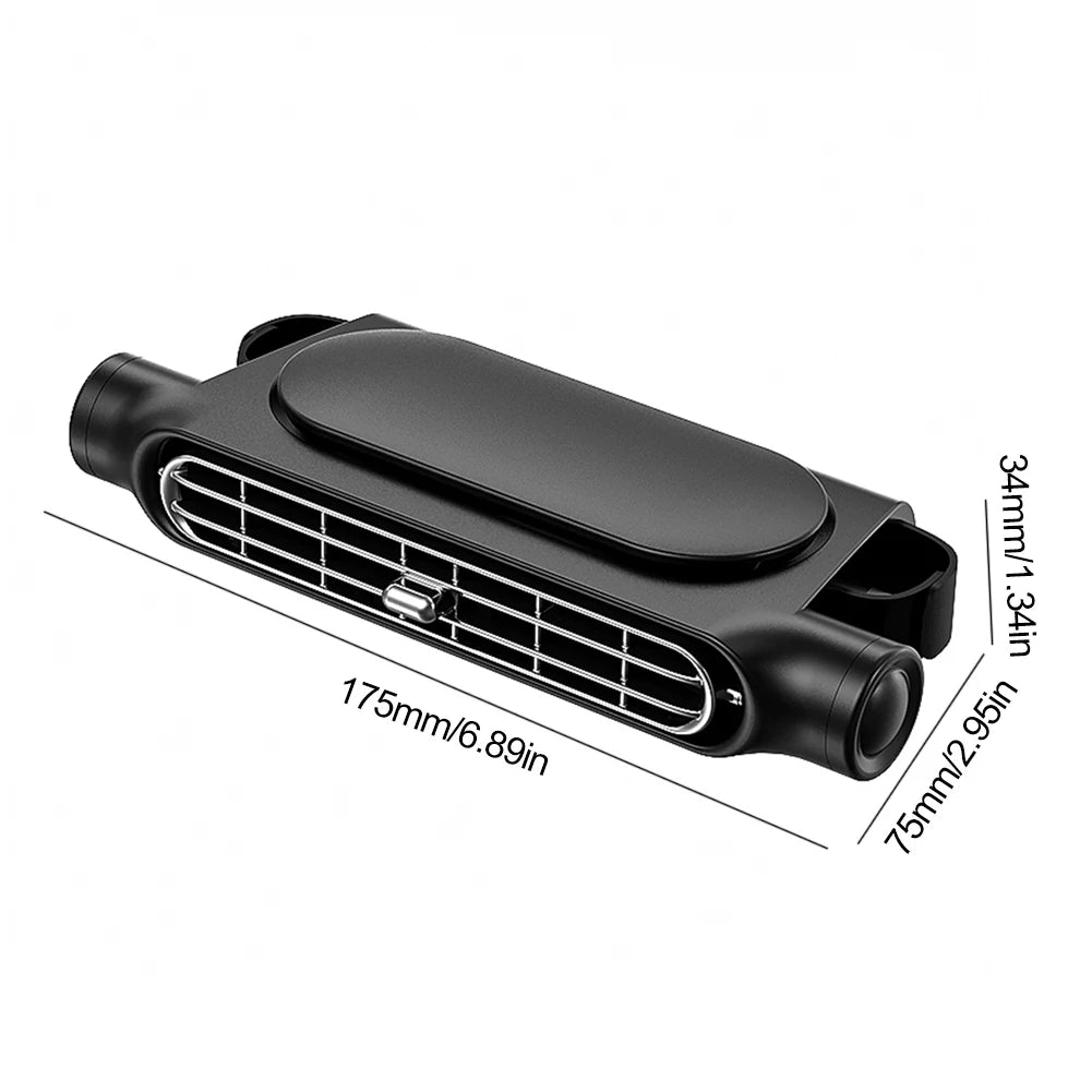 Adjustable USB-Powered Car Headrest Cooling Fan with 3 Speed Settings for Front and Rear Seat Passengers
