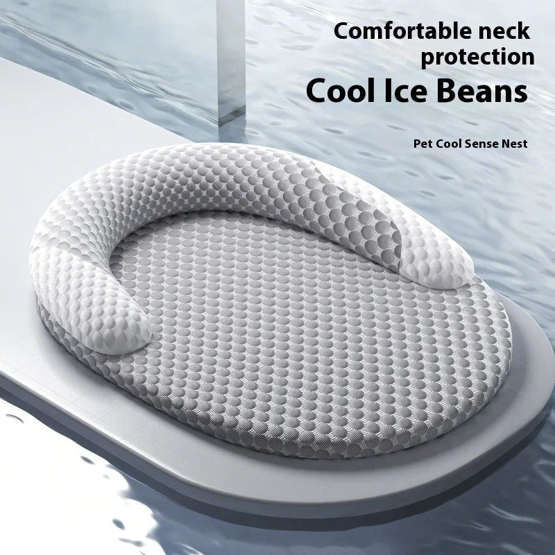 Premium Cooling Pet Mat for Dogs and Cats - Removable and Washable Ice Silk Bed for Ultimate Comfort