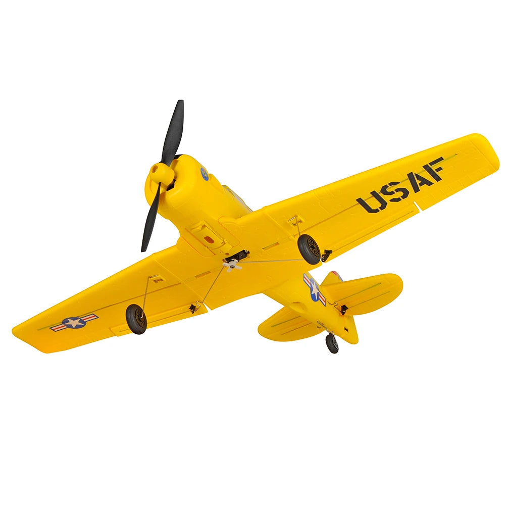 TOP RC HOBBY AT-6 2.4Ghz 4CH 450Mm Wingspan EPP 6-Axis Gyro One-Key U-Turn Aerobatic RC Airplane RTF for Beginners