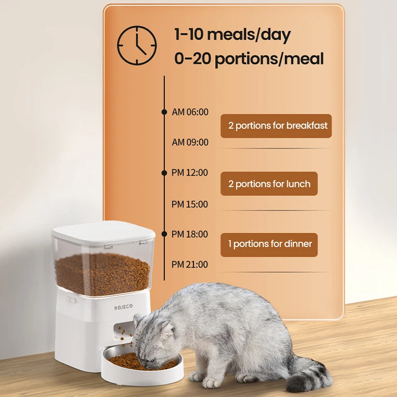 Dog Feeder Automatic Smart Pet Food Dispenser for Pets Dog Kibble Dispenser with WIFI Remote Control Dog Feeding Supplies
