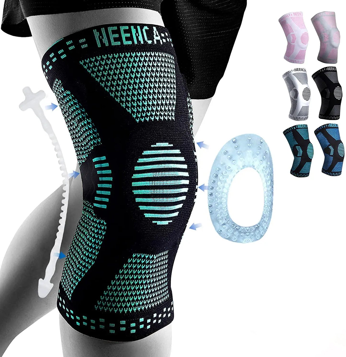 Copper Knee Brace Knee Support with Patella Gel Pad &Side Stabilizers for Knee Pain Sport Arthritis ACL Joint Pain Relief