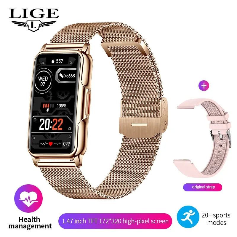 Android IOS Smart Bracelet Women Smartwatch Men Heart Rate Blood Oxygen Waterproof Sport Smart Band Watch for Ladies +Gift