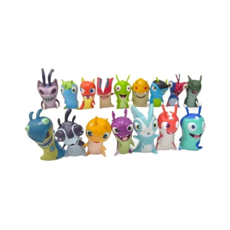 10PCS Slugterra PVC Action Figures Magical Beast Monster Kawaii Cute Anime Figure Model Collection Toys Gift for Kid Adult