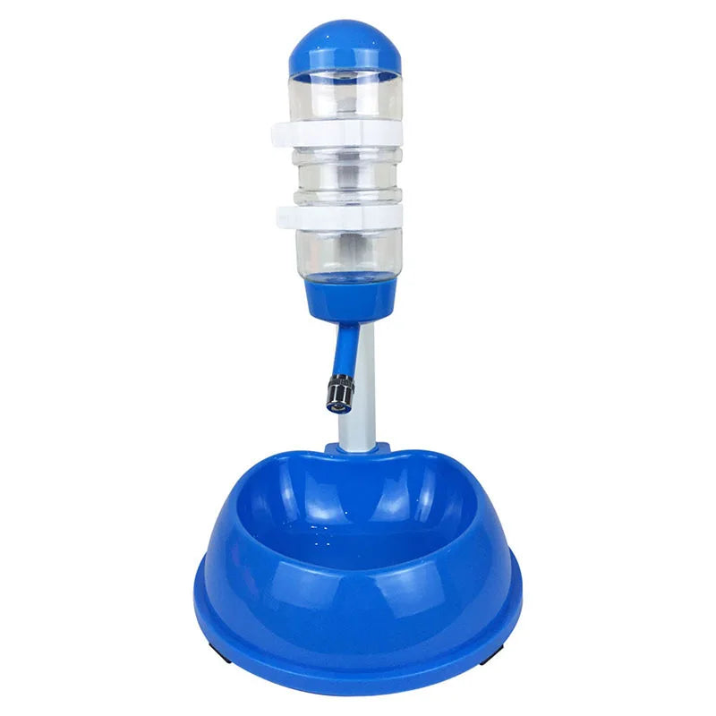 Automatic Pet Drinker Dog Bowls Water Bottles Universal Dog Waterer Feeder 2 in 1 Liftable Dispenser Puppy Supplies Space-Saving