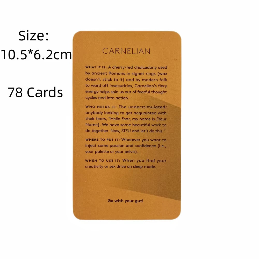 Crystals Tarot Cards Oracle Cards Tarot Deck and Card Game High Quality Kabbalis Board Game Divination Fate Party Enterainment