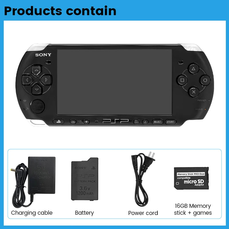 Original Sony Psp 3000 Handheld Game Console (PSP-3006) PSP3000 Game Console+(Free Games)
