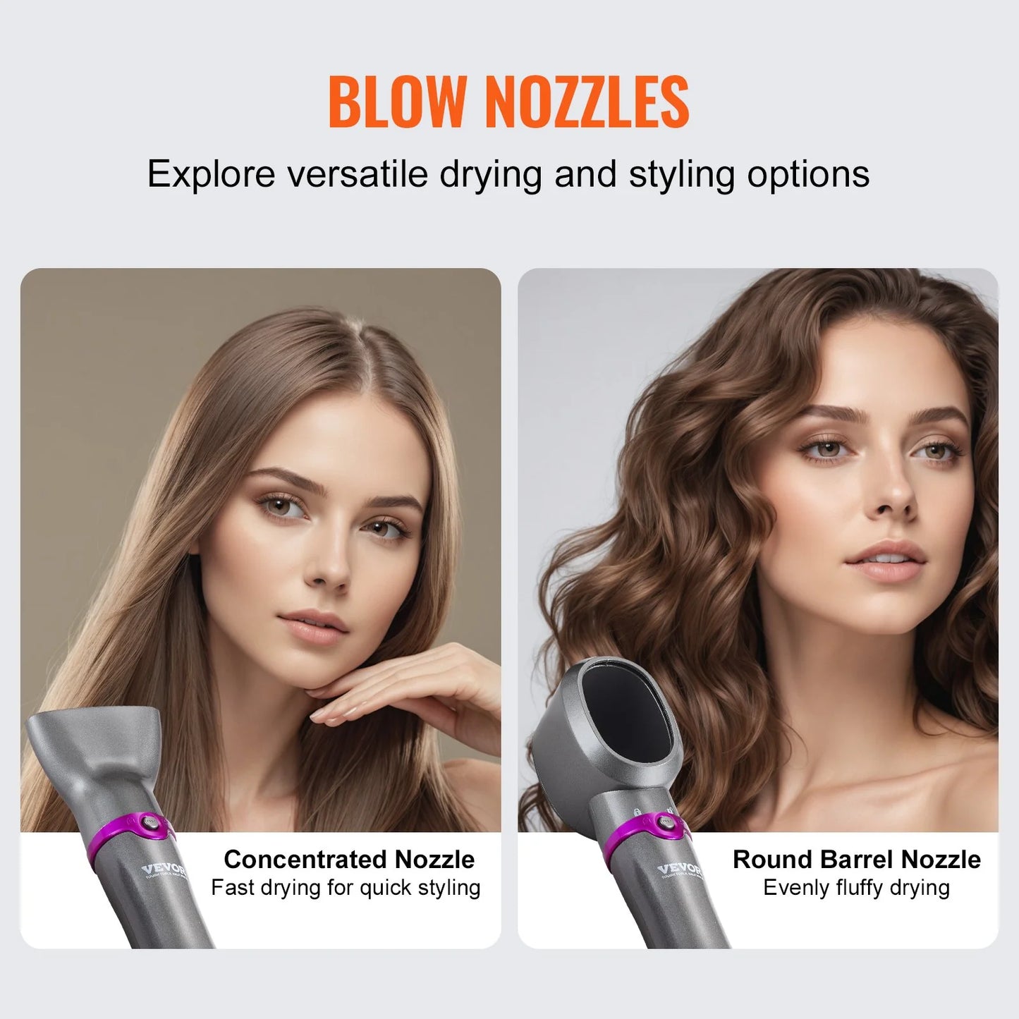 Hair Dryer Brush 5-In-1 Hot Hair Styler Upgraded Negative Ion for Curling