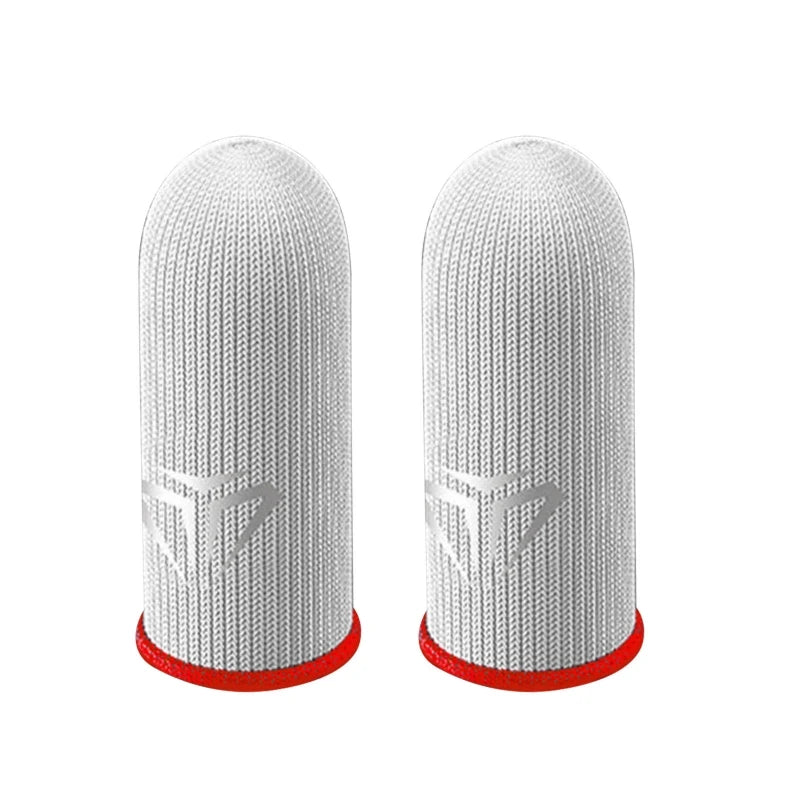 2 Pcs Mobile Game Fingertip Gloves Sweatproof Anti-Slip Touch Screen Finger Sleeve Breathable Gaming Fingertip Cover for Gamer
