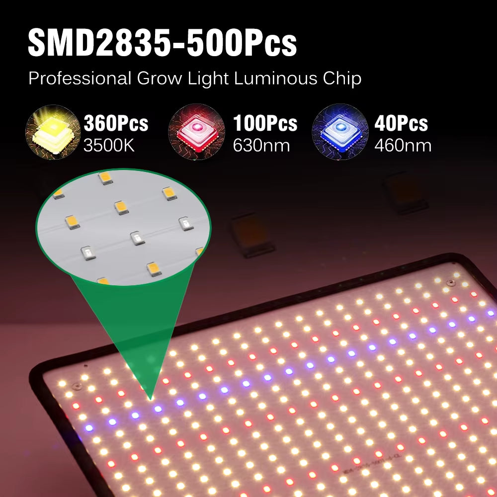 LED Grow Light Full Spectrum Phyto Lamp AC85-240V 40W for Indoor Grow Tent Plants Growth Light