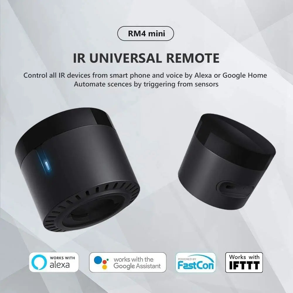 Broadlink RM4 Mini Smart Infrared Home Remote Control Aleax Voice Control Compatible with Google Home & & Alexa Smart Home HUB