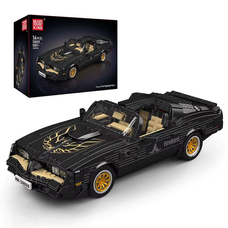 Mould King 10029 Technical Car Toys the MOC Firebird Vintage Car Building Block Assembly Oldtime Car Brick Kids Christmas Gift