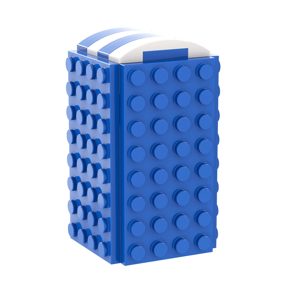 MOC4074 City Series 36Pcs MOC Scenes Portable Toilet Street View Decoration DIY Building Blocks Education Kids Toys for Children
