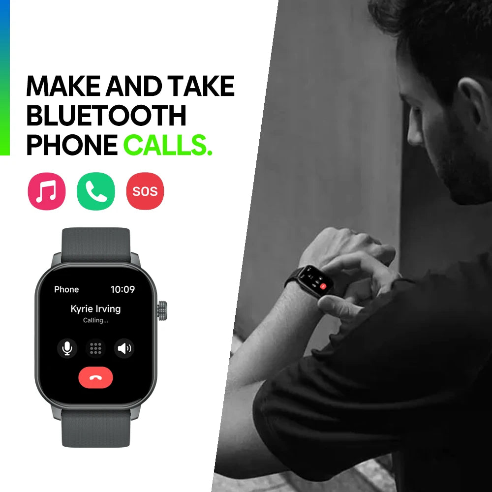 GTS 3 GPS 2.01" Screen Sports Smartwatch Make/Receive Phone Calls Heart Rate Spo2 Stress Tracking Smart Watch