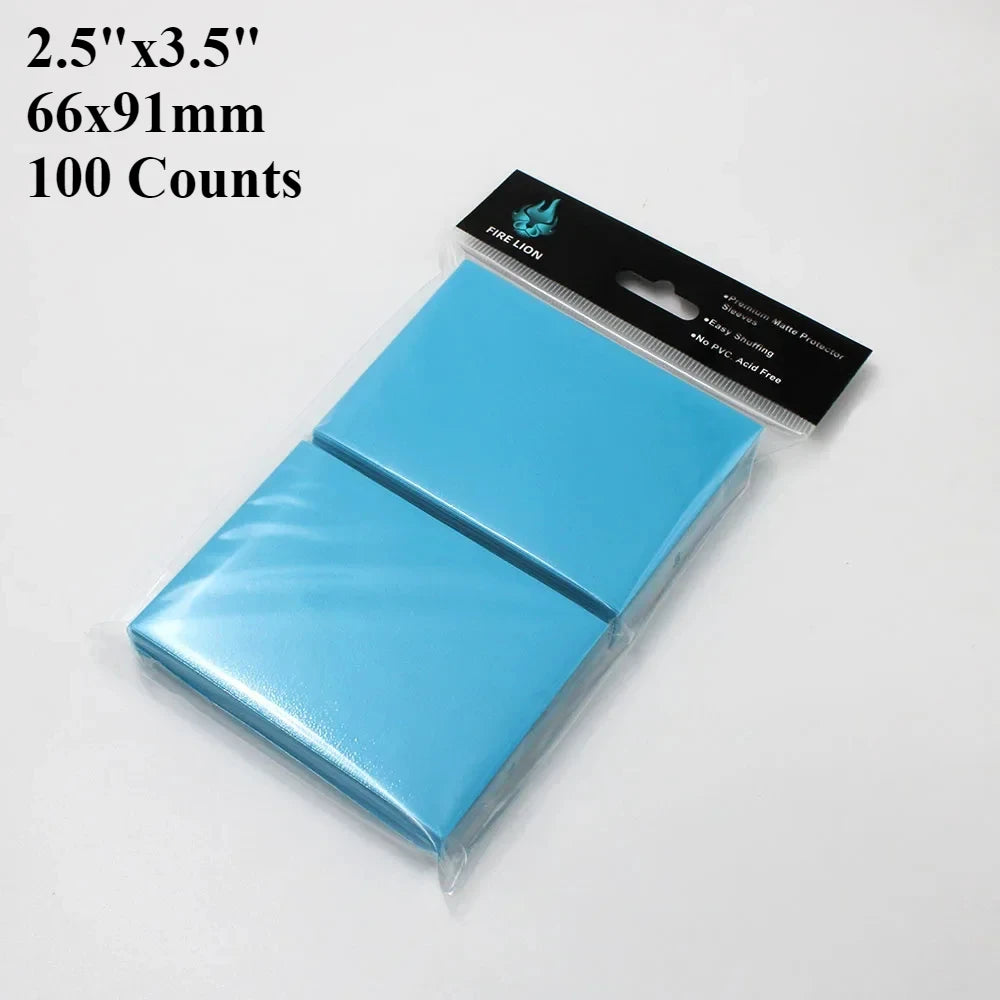 100 PCS 66X91Mm Matte Colorful Standard Size Card Sleeves TCG Trading Cards Protector Tarot Shield Board Games Magical Cover PKM