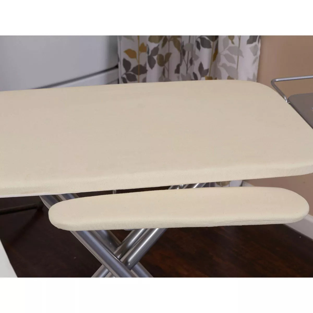 Extra-Wide Ironing Board with Four-Leg Silver Frame