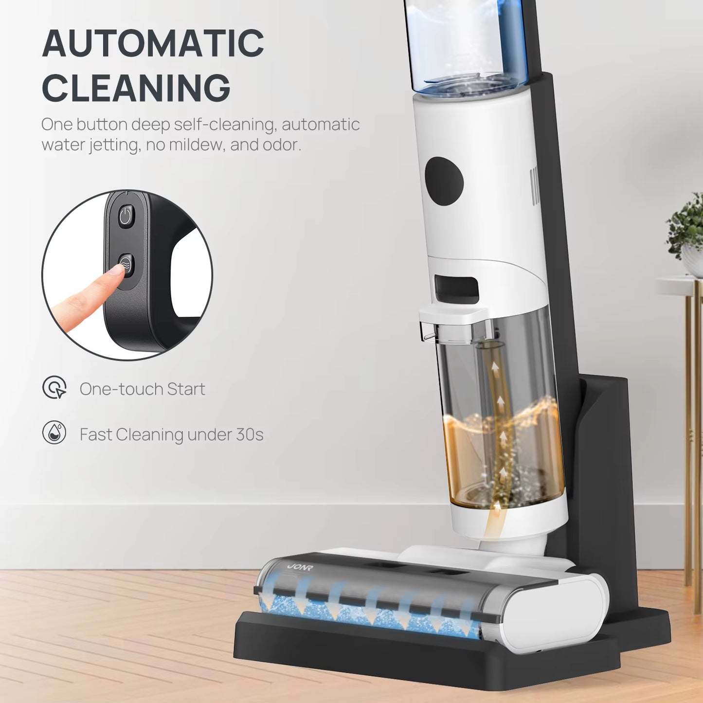 ED12 Wet Dry Smart Vacuum Washing Cleaner Wireless Washing Floor Cleaner/Mop Water
