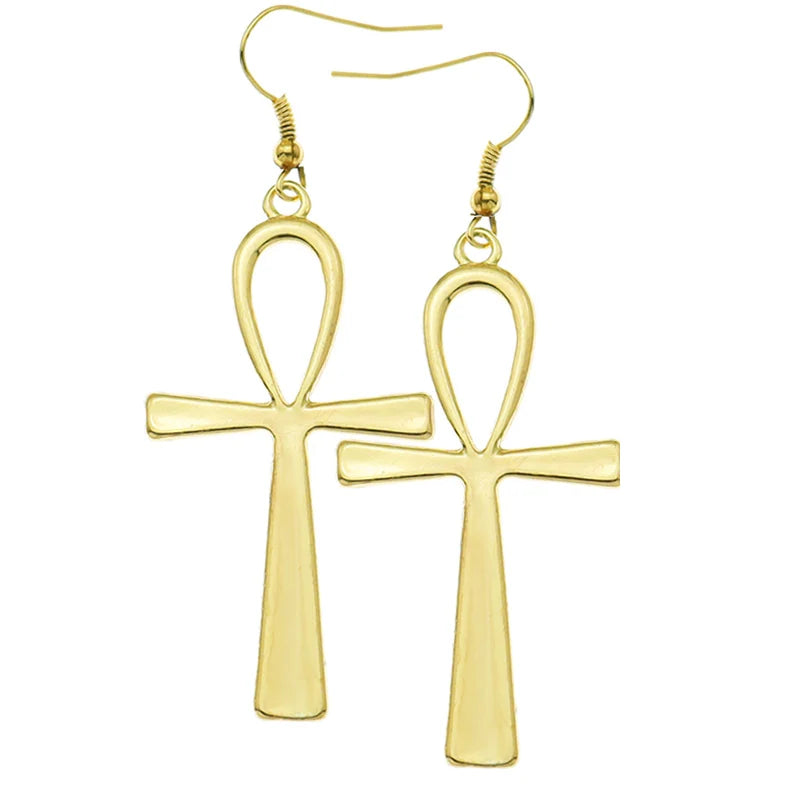 Vintage Egyptian Life Big Ankh Cross Pendant Long Chain Choker Necklace Jewelry Fashion Unisex Accessories Dropshipping