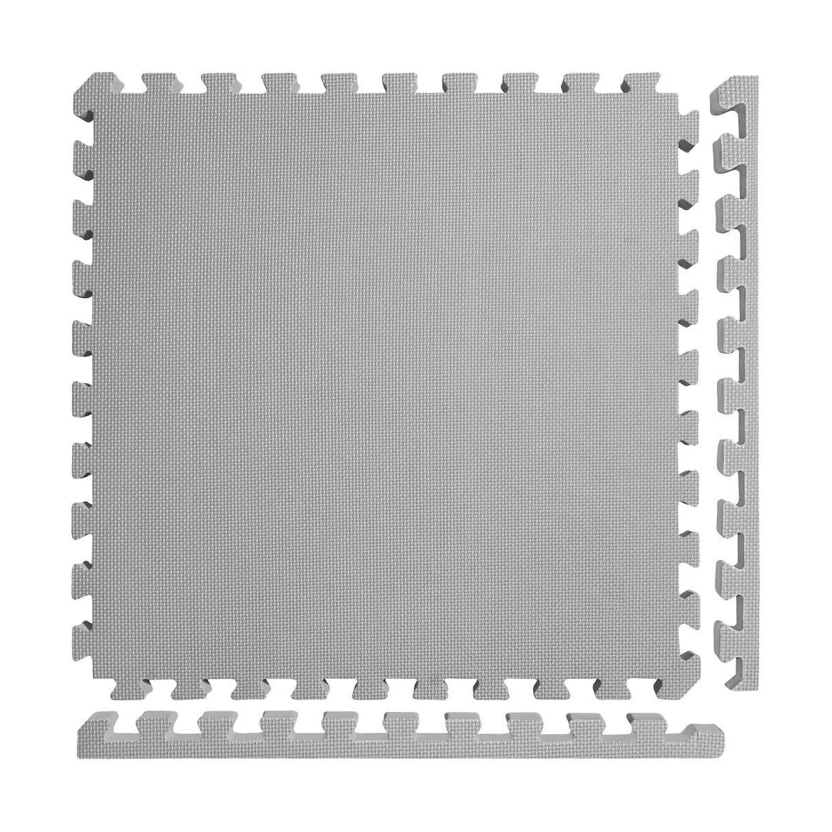 X-Thick 1.5-Inch Interlocking Gym Floor Mat Tiles in Gray, Set of 16 Pieces