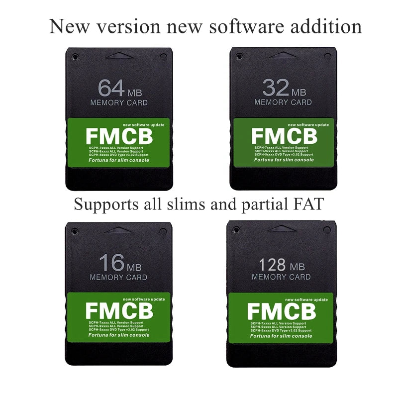 PS2 FMCB Funtuna Slims FMCB Fortuna Card New Software Update Oplv1.2.0 MX4 Program Mcboot for Playstation2 Slims Consoles