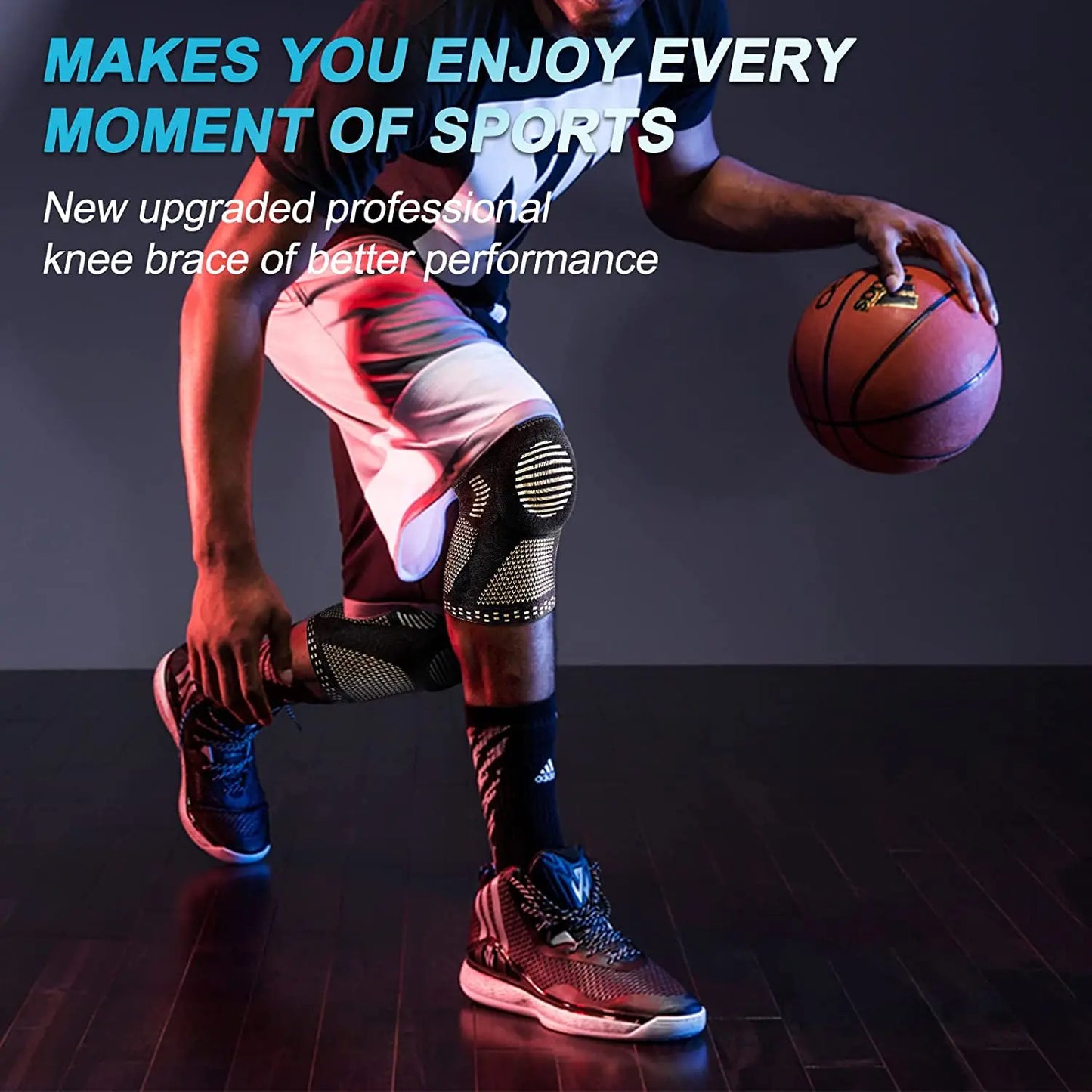 Copper Knee Brace Knee Support with Patella Gel Pad &Side Stabilizers for Knee Pain Sport Arthritis ACL Joint Pain Relief