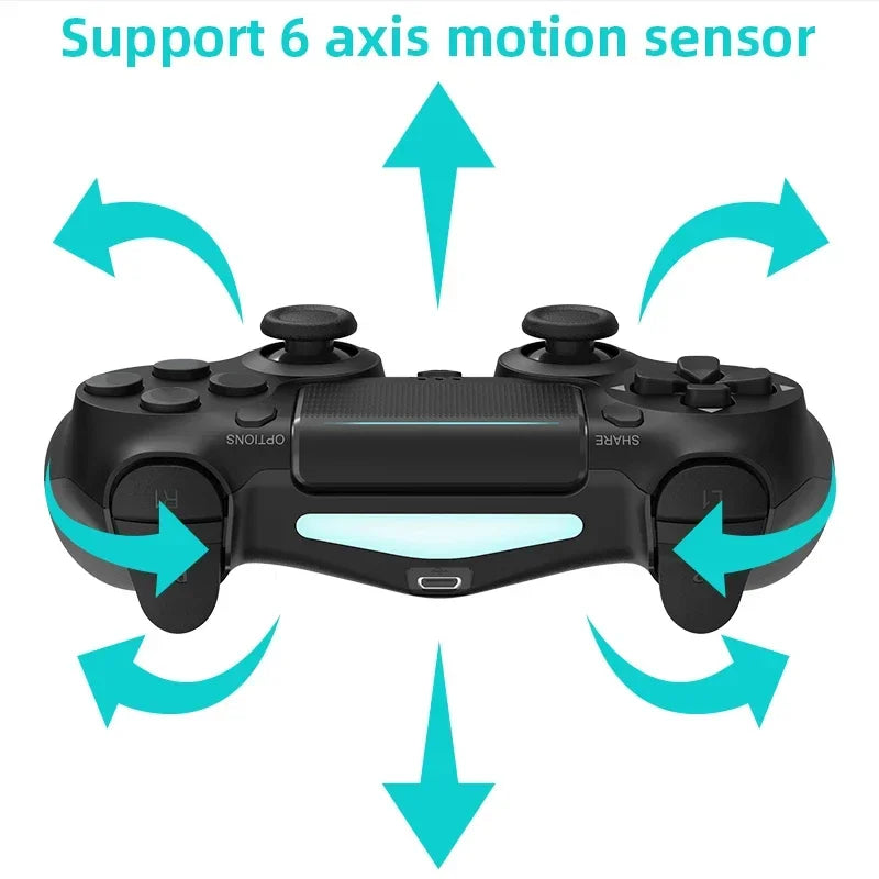 DATA FORG Bluetooth-Compatible Game Controller for Ps4/Slim/Pro Wireless Gamepad for PC Dual Vibration Joystick for Ios/Android