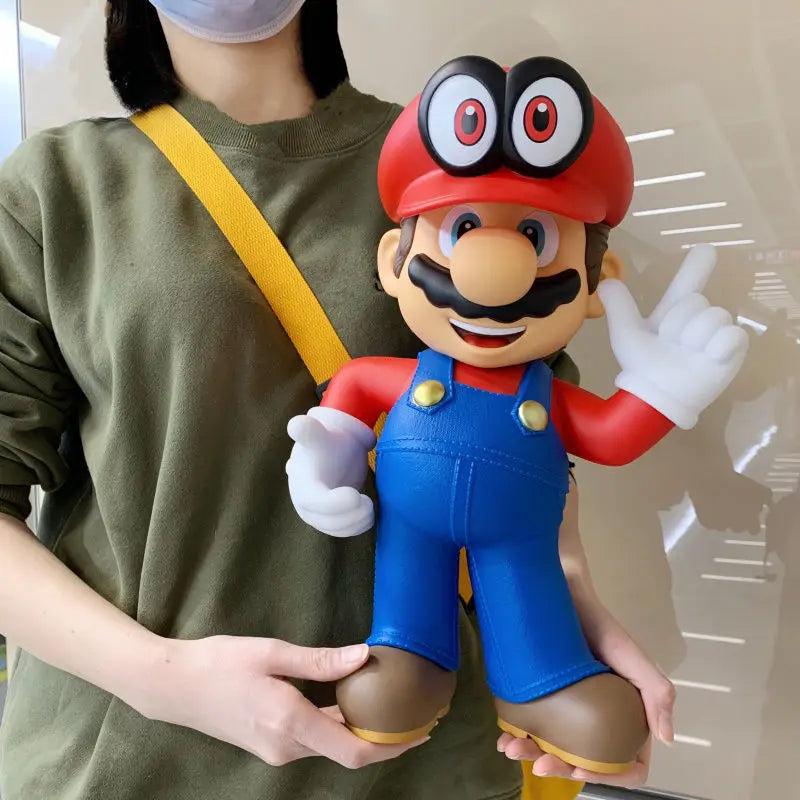 New Anime Large Size Bowser Figures PVC Bros Hat Can Take off Toy Model for Kids