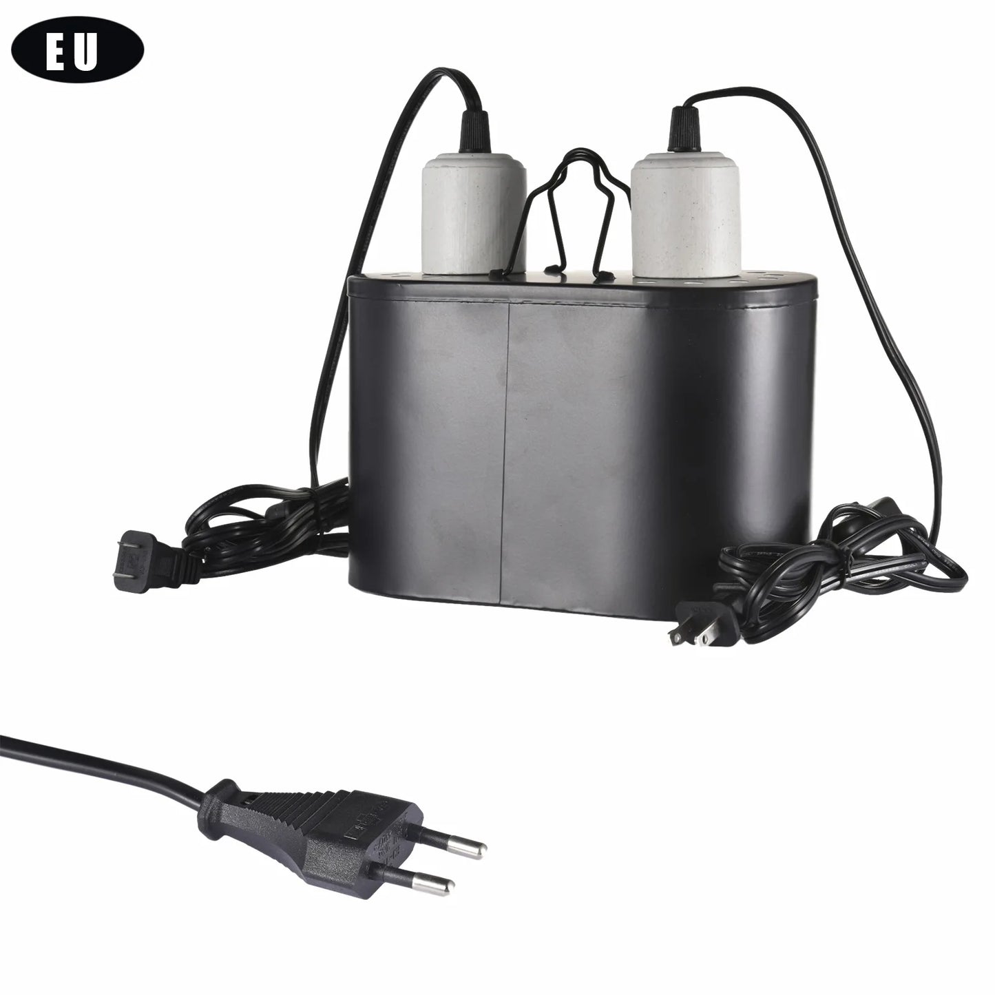 Dual Reptile Light Fixture Dual Deep Heat Lamps UVB Light Fixture for Reptiles Dome Heat Lighting Lamp Combo Kit