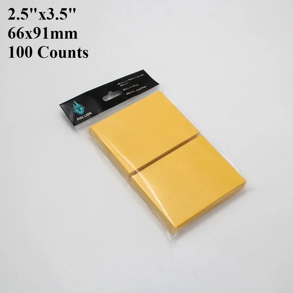 100 PCS 66X91Mm Matte Colorful Standard Size Card Sleeves TCG Trading Cards Protector Tarot Shield Board Games Magical Cover PKM