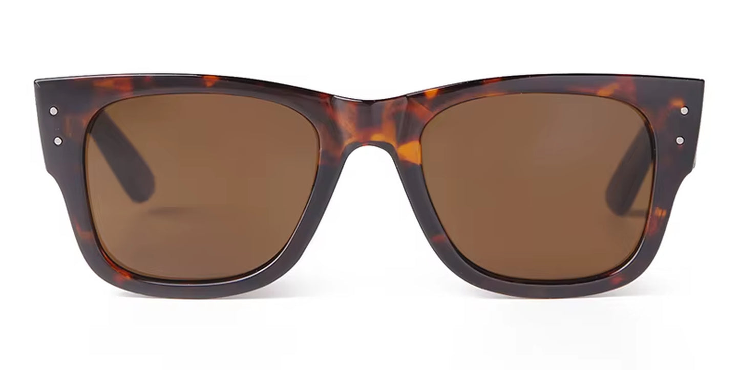 Trendy Square Sunglasses for Women and Men Retro Vintage 70S Sun Glasses Shades Black Tortoiseshell Frame UV Protection
