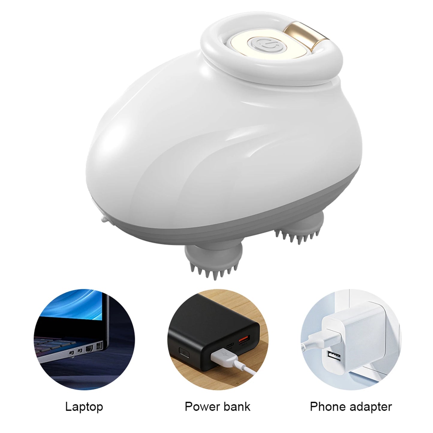Electric Pet Massager for Dog Cat with 4 Massage Heads 96 Massage Nodes Back Scratcher Relieving Tension Tight Muscles Stiffness