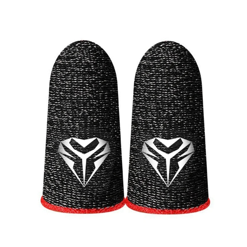 2 Pcs Mobile Game Fingertip Gloves Sweatproof Anti-Slip Touch Screen Finger Sleeve Breathable Gaming Fingertip Cover for Gamer