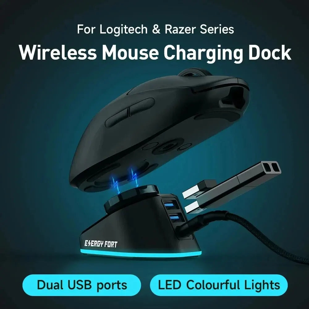 Gaming Mouse Wireless Charger for Logitech G403 G502 X plus G703 G903 HERO Lightspeed Dock Station G PRO X Superlight Hero GPW2