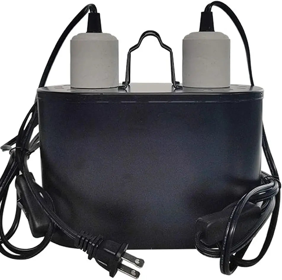 Dual Reptile Light Fixture Dual Deep Heat Lamps UVB Light Fixture for Reptiles Dome Heat Lighting Lamp Combo Kit
