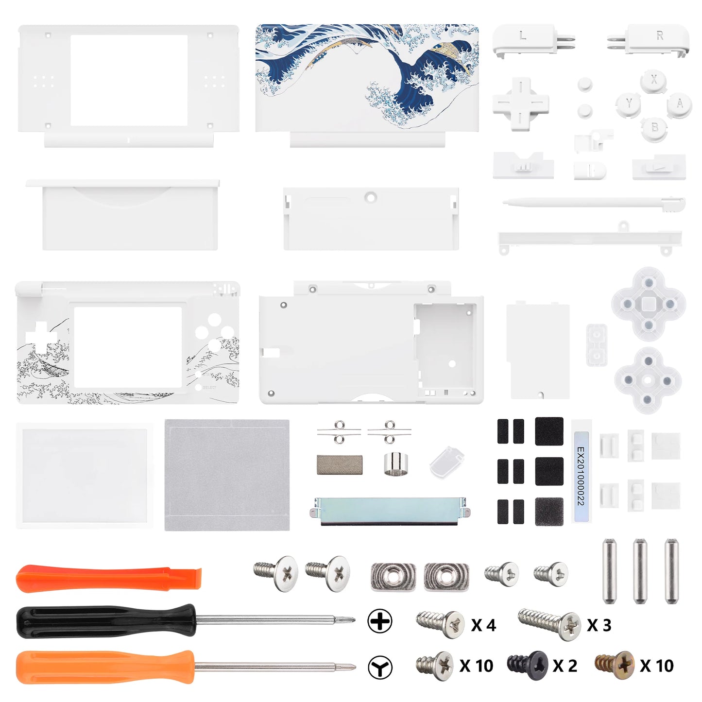 Replacement Full Housing Shell for Nintendo DS Lite, Case Cover with Buttons, Screen Lens for NDSL - Single Series
