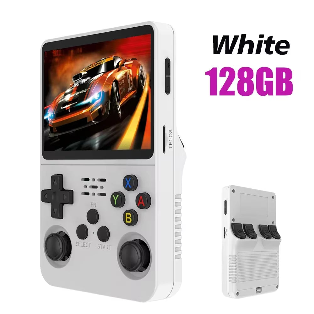 128G Open Source Video Game Console Linux System 3.5 Inch IPS Screen Orange Portable Pocket Video Player 64GG Best Games