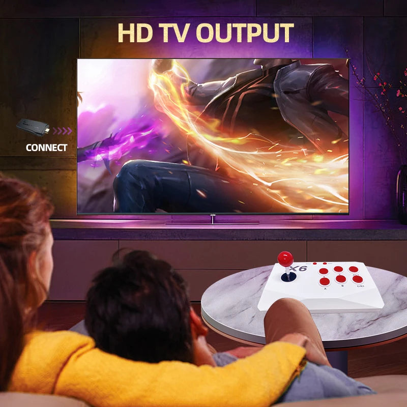 Arcade Video Game Console 4K TV Game Stick with Double Arcade Joysitck Games for Mame/Sega/Ps1/Atari Kid Gift