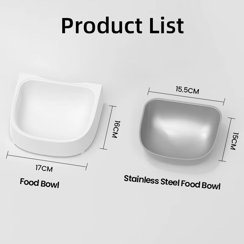 Only Stainless Steel Single & Double Bowl Accessories for 4L Automatic Pet Feeder Cat Food Dispenser without Pet Feeder