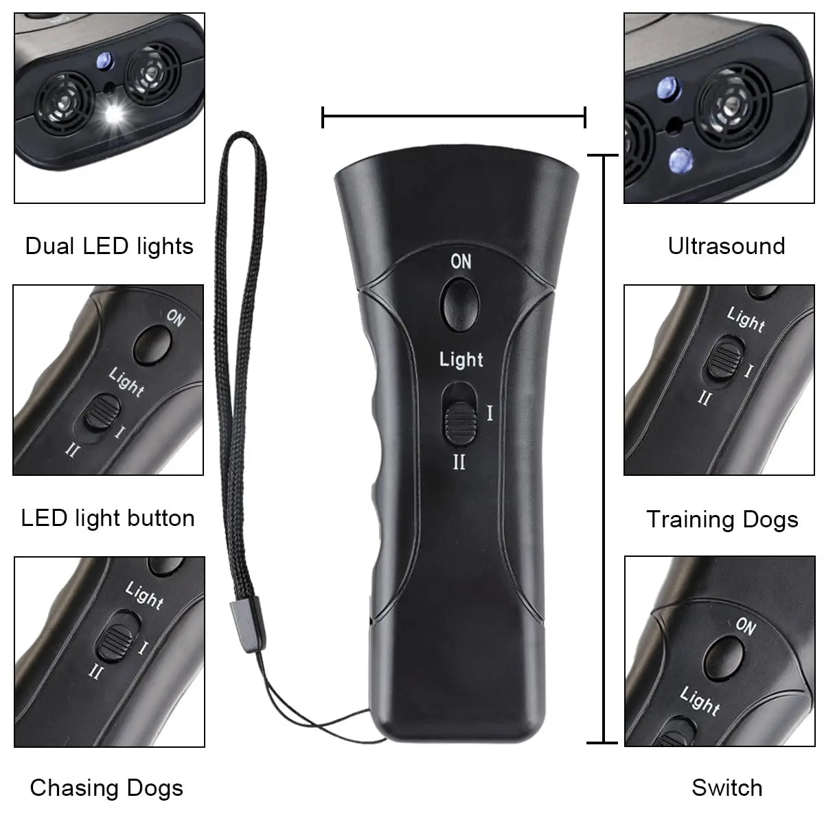Pet Dog Repeller anti Barking Stop Bark Training Device Trainer LED Ultrasonic anti Barking Ultrasonic without Battery