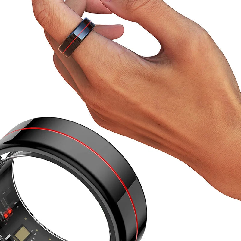 R04 Smart Rings Men Women with Charging Case Health and Sleep Monitor Smart Ring 5ATM Waterproof Multi-Sport Mode Camera Control
