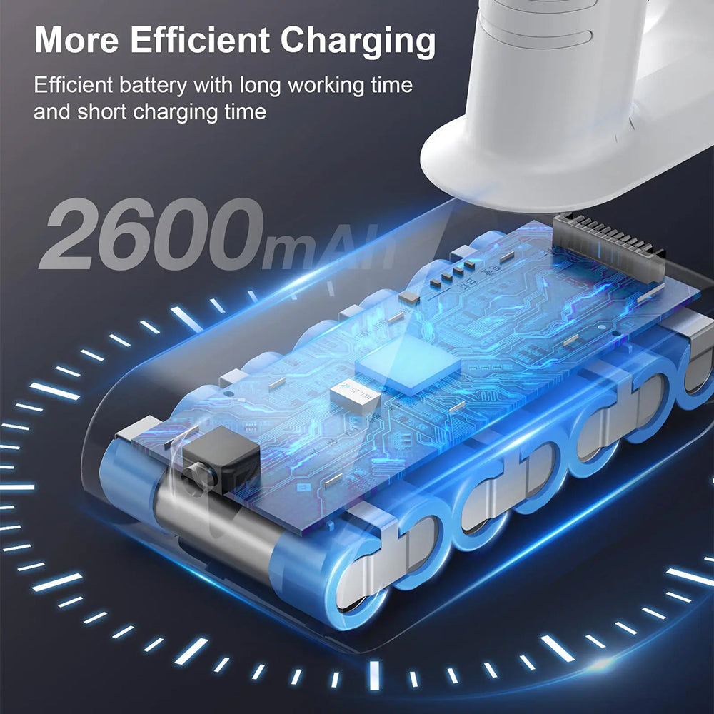 Cordless 20Kpa Handheld Vacuum Cleaner Powerful Brushless Suction with Green LED Floor Brush Light