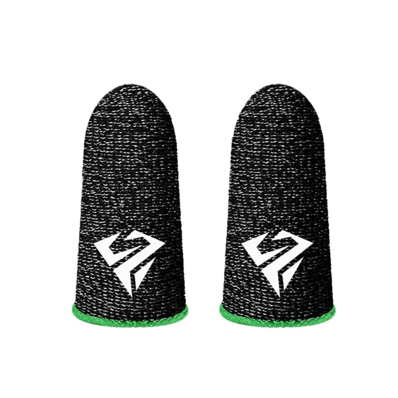 2 Pcs Mobile Game Fingertip Gloves Sweatproof Anti-Slip Touch Screen Finger Sleeve Breathable Gaming Fingertip Cover for Gamer